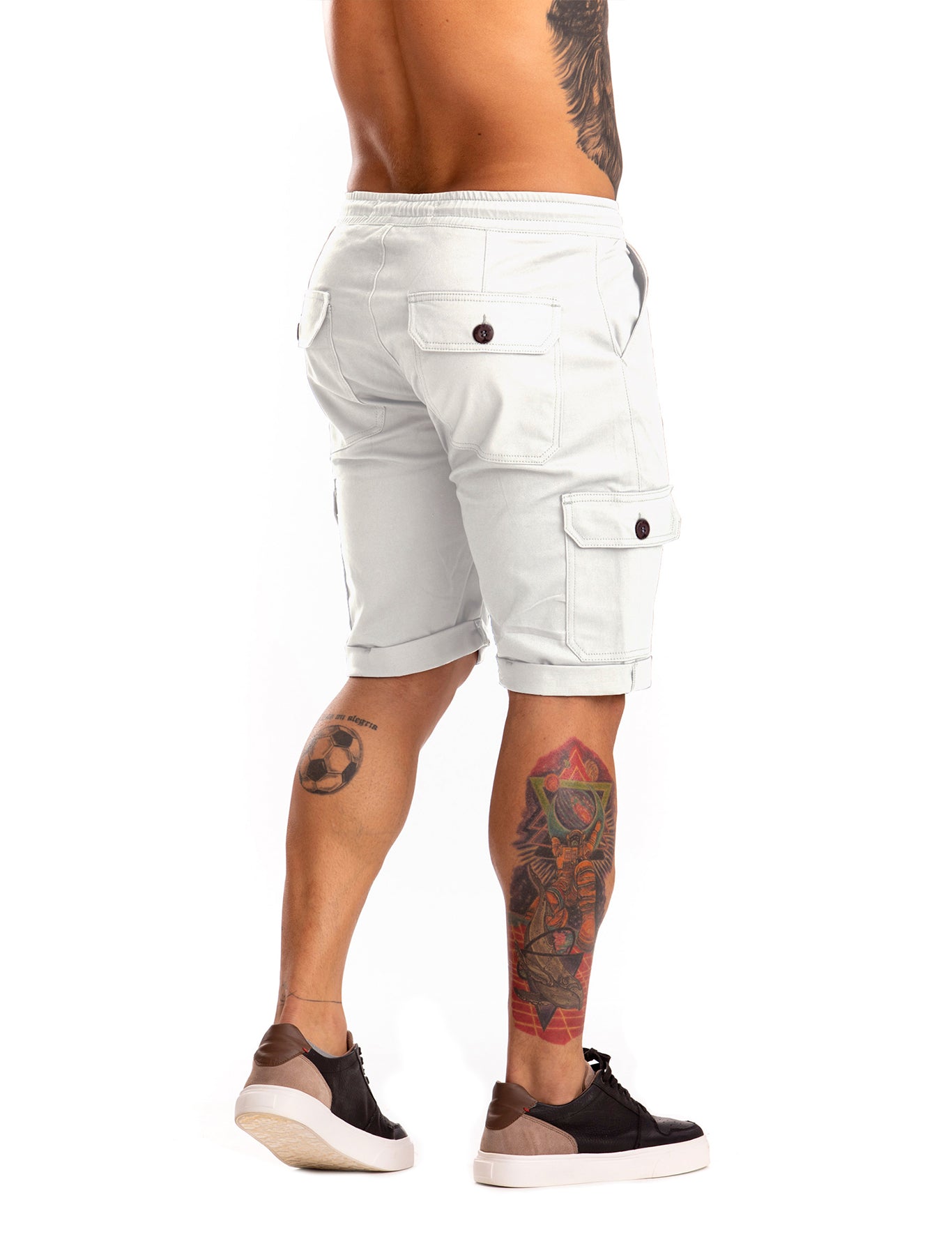 Bermuda fashion blanca hombre