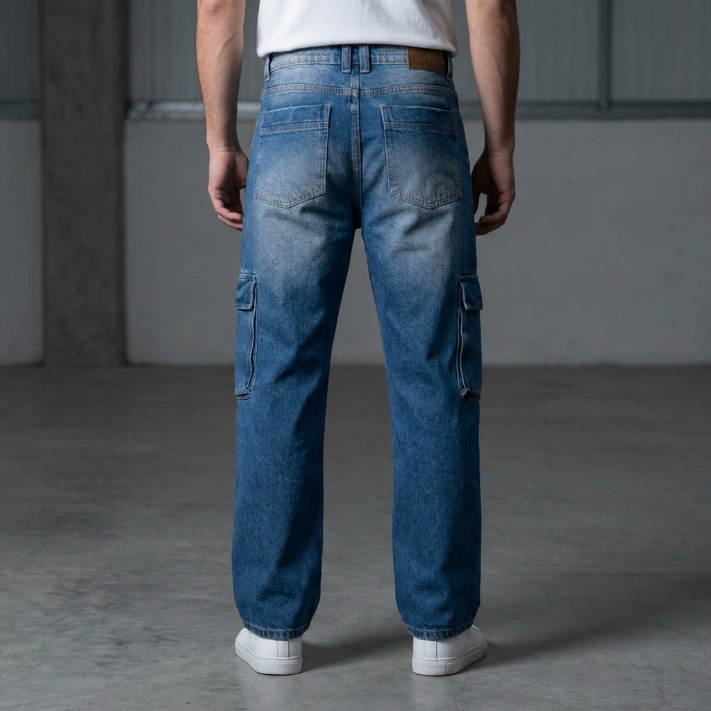 JEAN B 42 BAGGY TIPO CARGO CON DESTROY